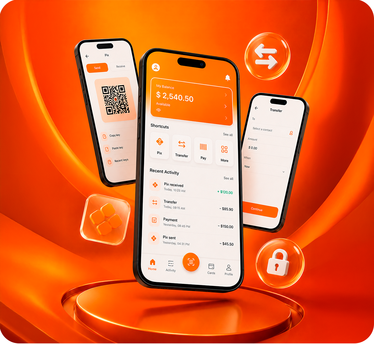 Aplicativo FCPay em smartphones